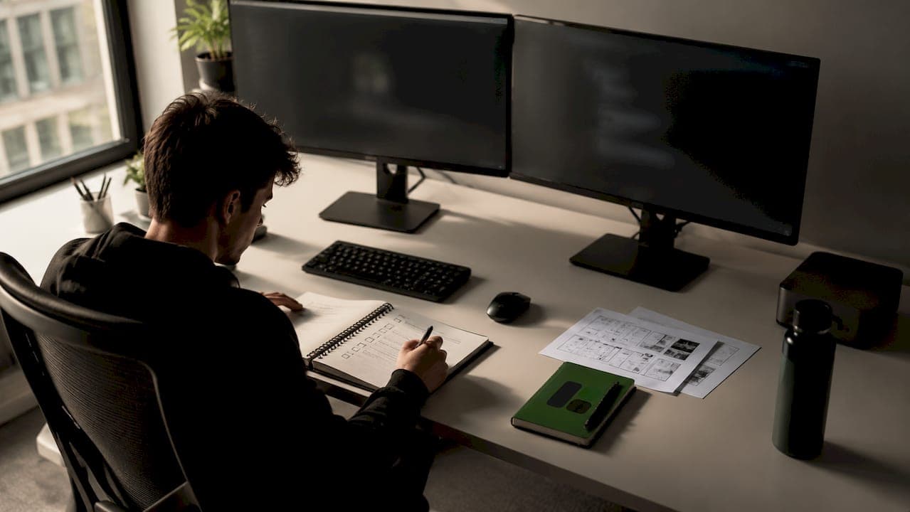 Developer working on AI video software