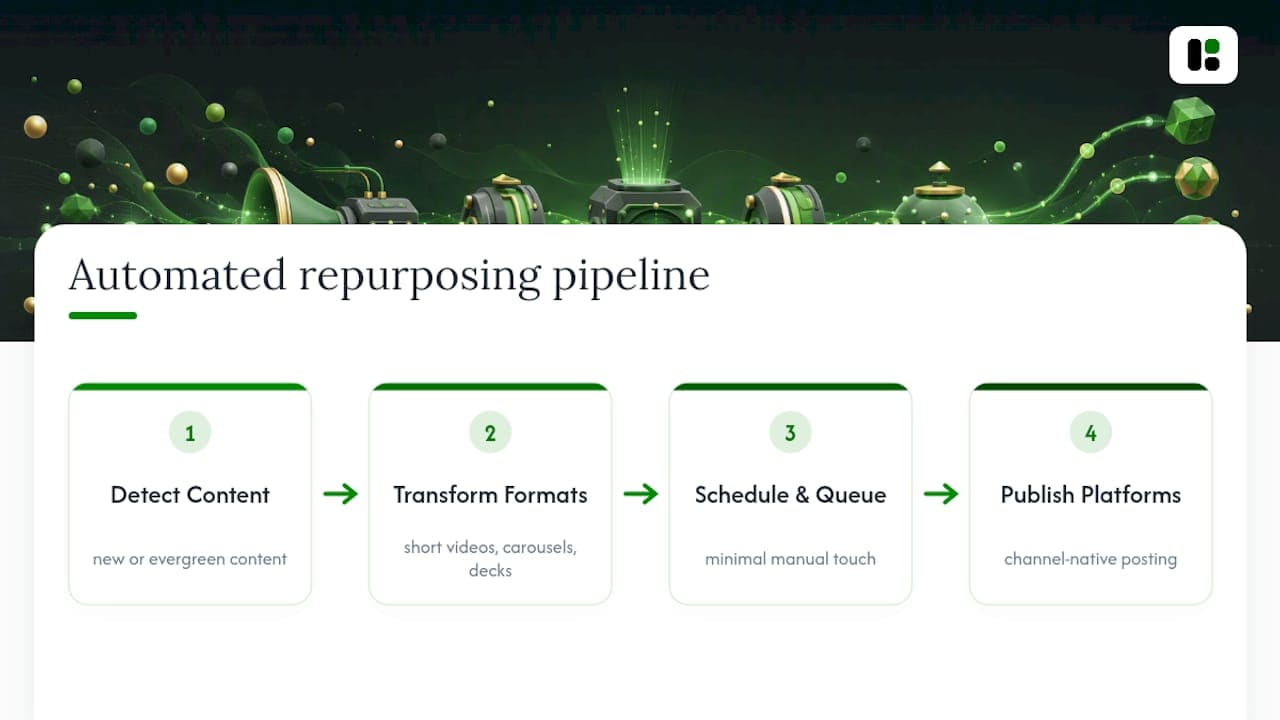Diagram of automated content distribution workflow