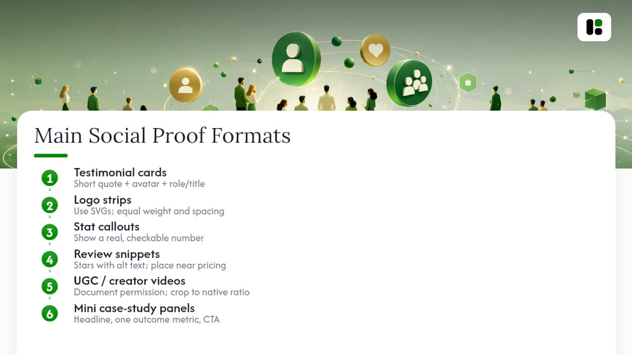 Six types of social proof graphics