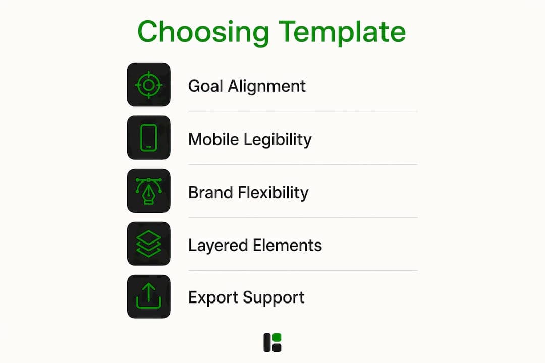 Infographic showing how to choose the right Instagram carousel template
