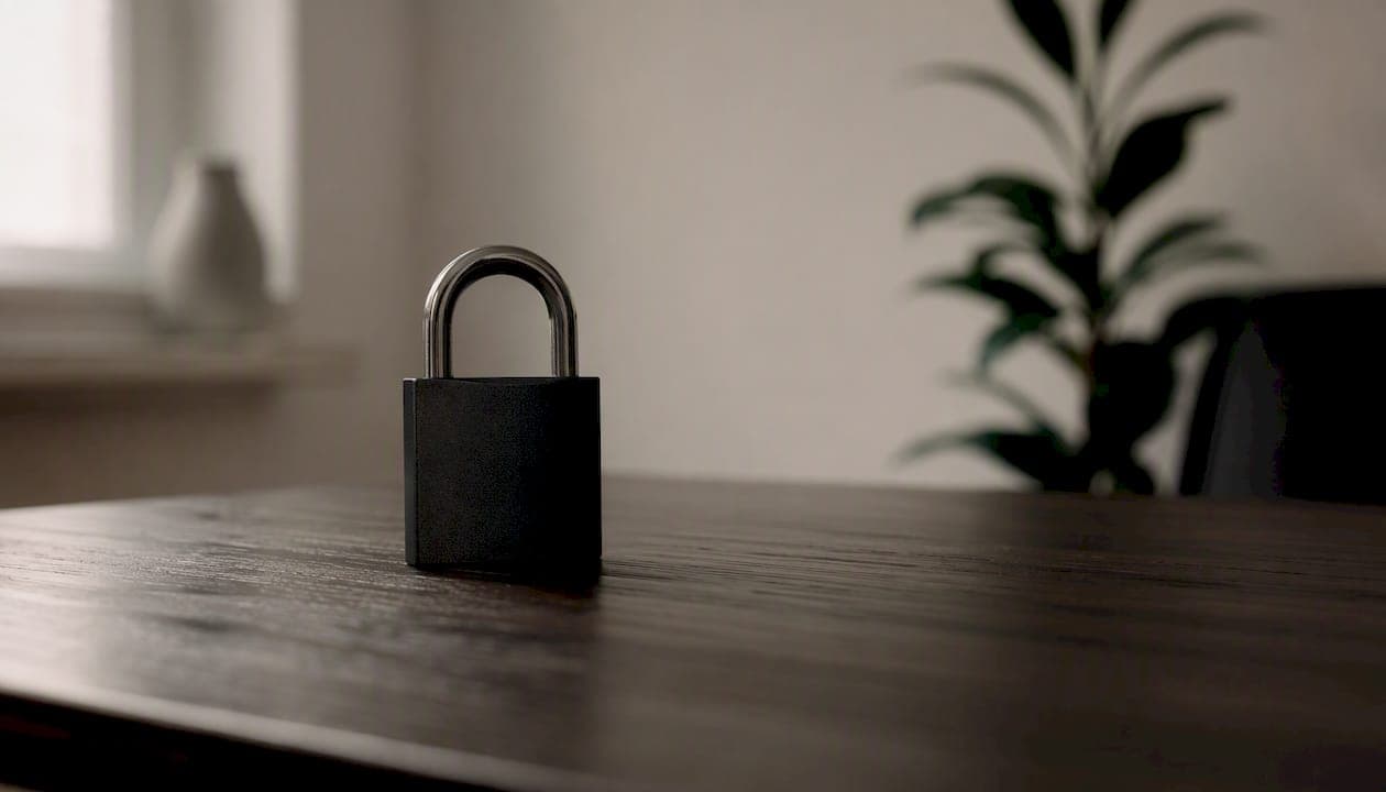 Locked padlock symbolizing data privacy