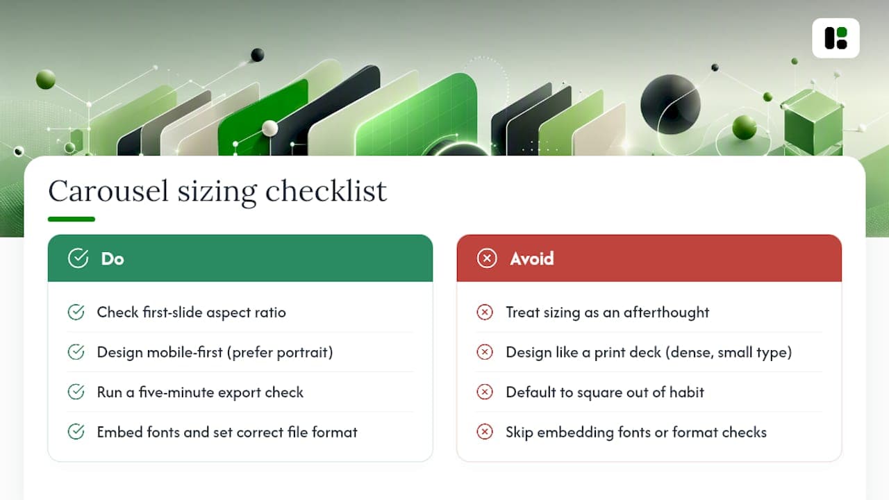 Why the "Just Post It" Approach to Carousel Sizing Backfires — overview diagram