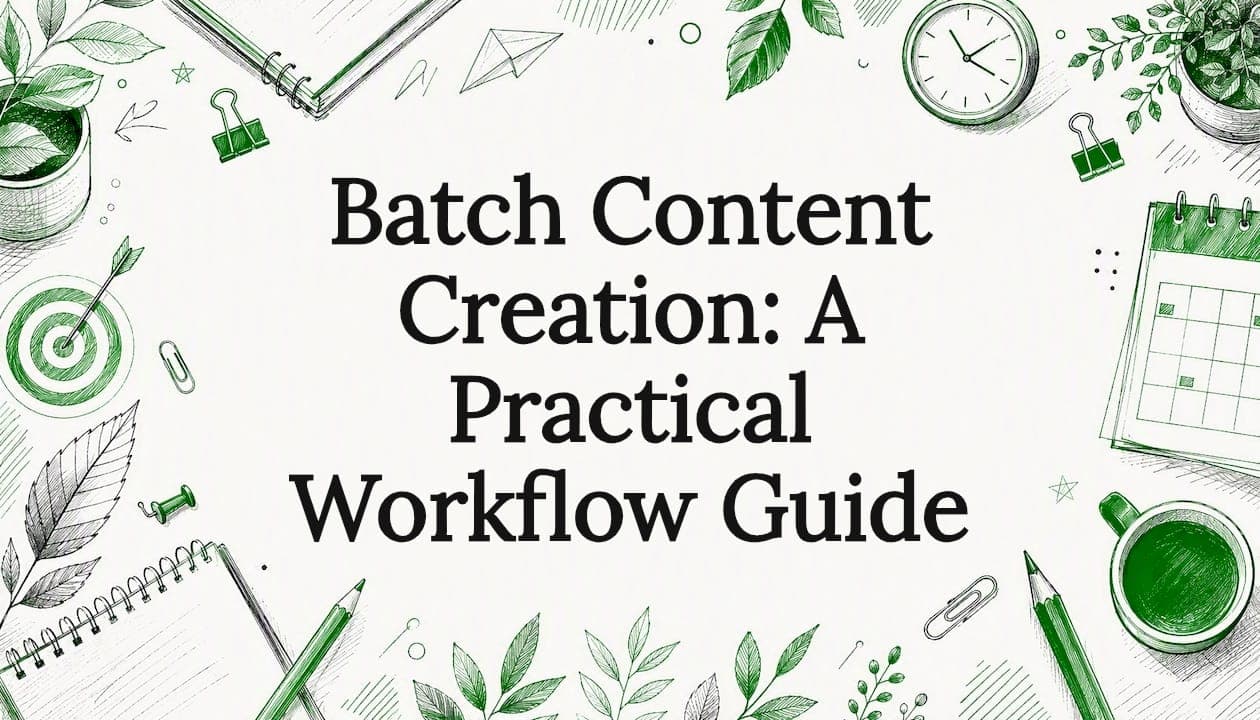 Batch Content Creation: A Practical Workflow Guide